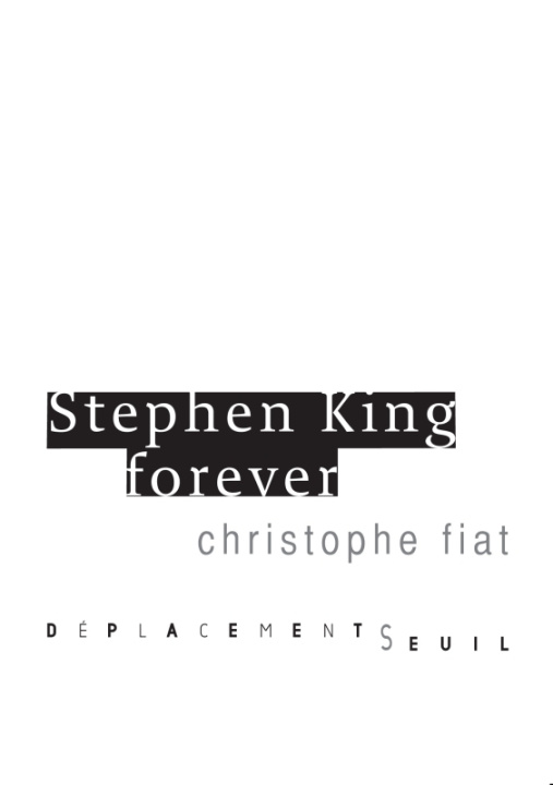 Kniha Stephen King forever Christophe Fiat