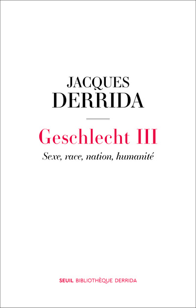 Livre Geschlecht III Jacques Derrida