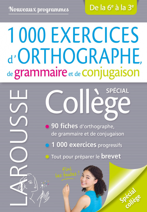 Carte 1000 exercices d'orthographe, spécial collège Daniel Berlion