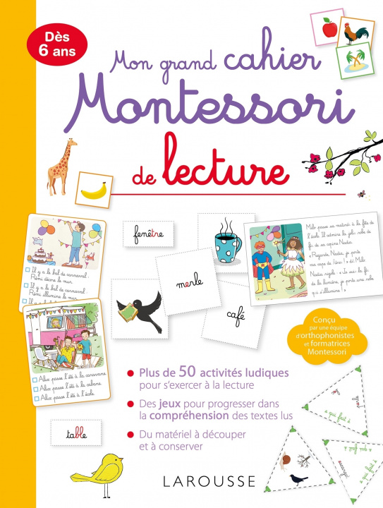 Carte Mon grand cahier Montessori de lecture Anaïs Galon