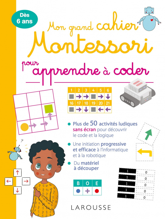 Carte Mon grand cahier Montessori pour apprendre à coder Amélia Matar