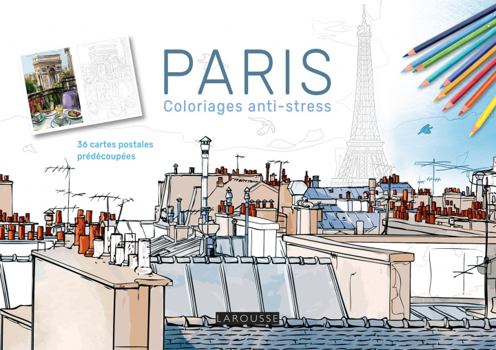 Книга Paris carnet coloriages cartes postales 