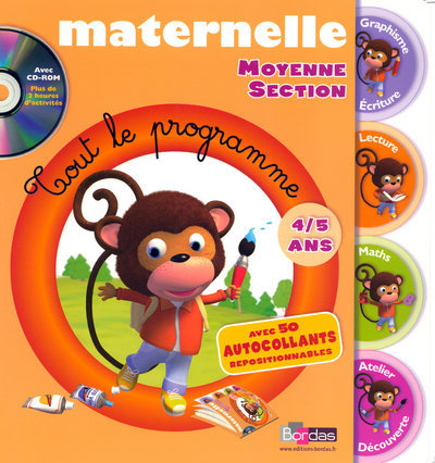 Carte TOUT LE PROGRAMME + CD MOYENNE SECTION 4/5 ANS Ginette Grandcoin-Joly