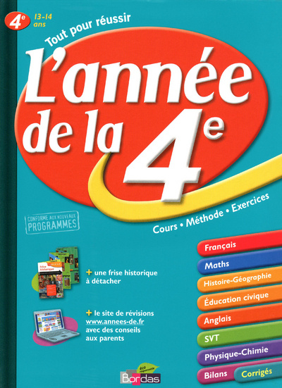 Boek L'ANNEE DE LA 4E - TOUT POUR REUSSIR Sophie Pailloux-Riggi