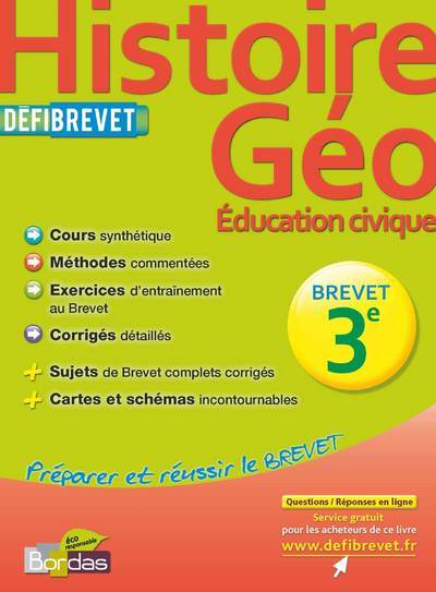 Knjiga DEFIBREVET HISTOIRE-GEO EDUCATION CIVIQUE 3E Jean-Pierre Rocher
