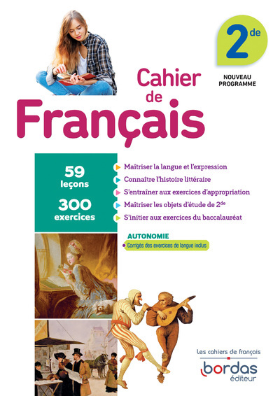 Carte Cahier de Français 2de 2019 Isabelle-Marie Franchet