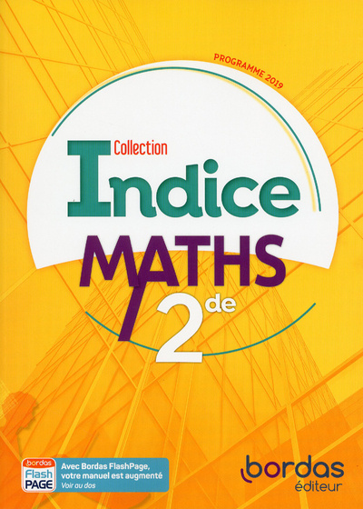 Carte Indice Maths 2de 2019 - Manuel de l'élève Michel Poncy