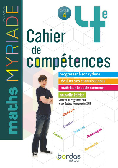 Książka Myriade Maths 4e 2019 Cahier de compétences élève 