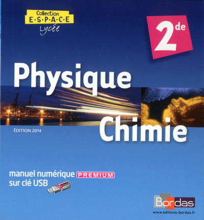 Buch E.S.P.A.C.E. Physique Chimie 2de 2014 Manuel numérique enseignant sur clé USB adoptant papier Thierry Cariat