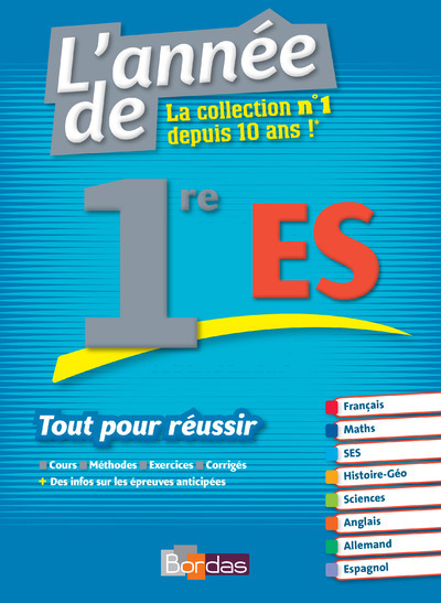 Knjiga L'Année de 1re ES Tout pour réussir 