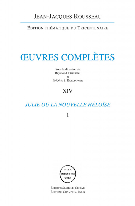 Knjiga JULIE OU LA NOUVELLE HELOISE. 2 VOL. ROUSSEAU JEAN-JACQUE