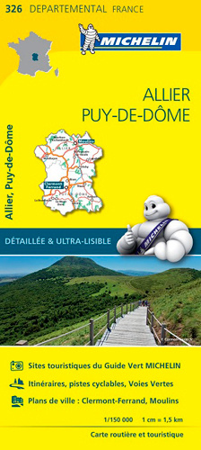 Prasa Carte Départemental Michelin Allier, Puy-de-Dôme 