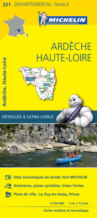 Prasa Carte Départemental Michelin Ardèche, Haute-Loire Michelin