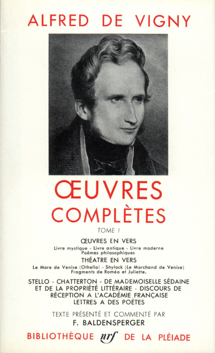 Knjiga OEUVRES COMPLETES VIGNY