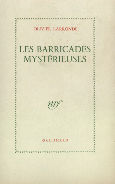 Книга Les Barricades mystérieuses Larronde
