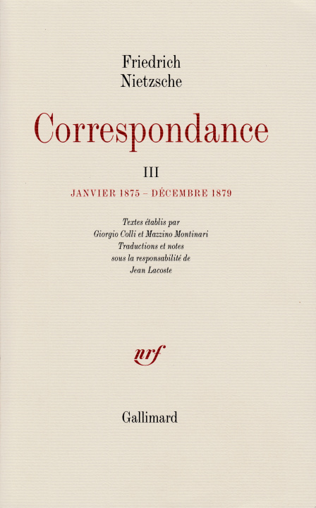 Libro Correspondance Nietzsche