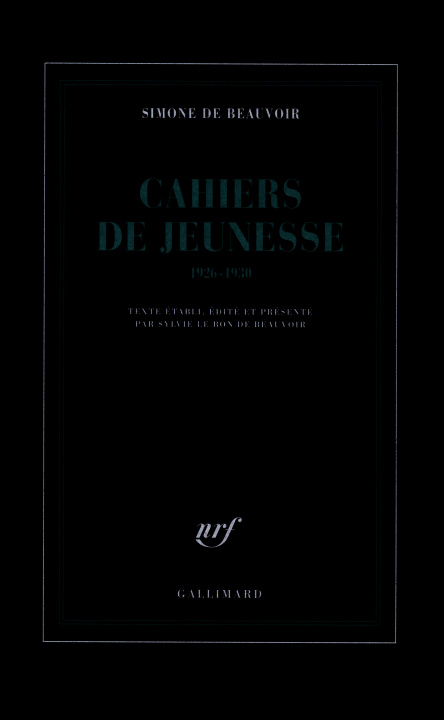 Kniha Cahiers de jeunesse Beauvoir