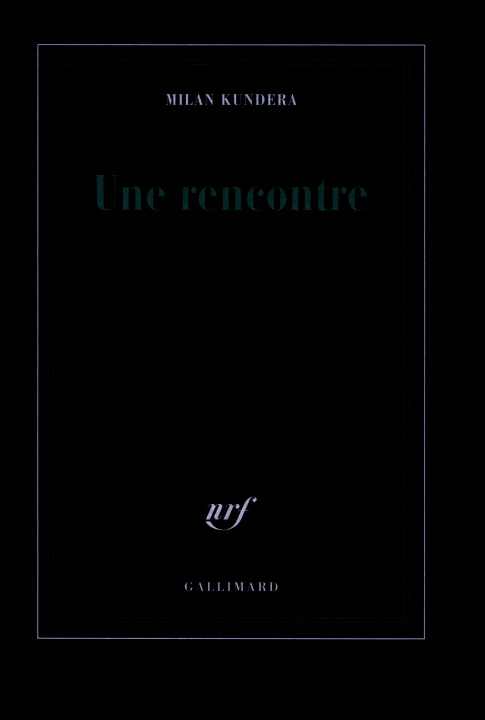 Book Une rencontre Kundera