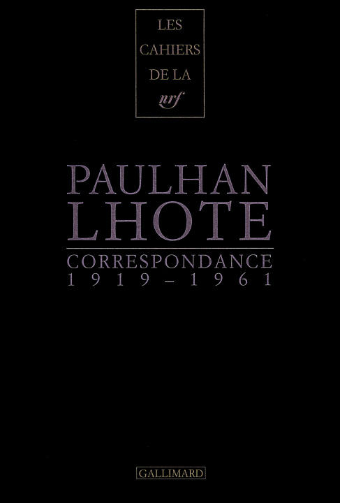Βιβλίο Correspondance Lhote