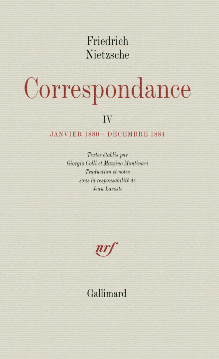 Knjiga Correspondance Nietzsche