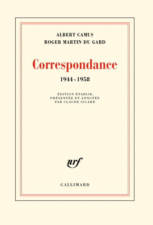 Kniha Correspondance 1944-1958 Martin du Gard