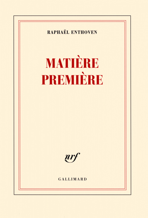 Livro Matière première Enthoven
