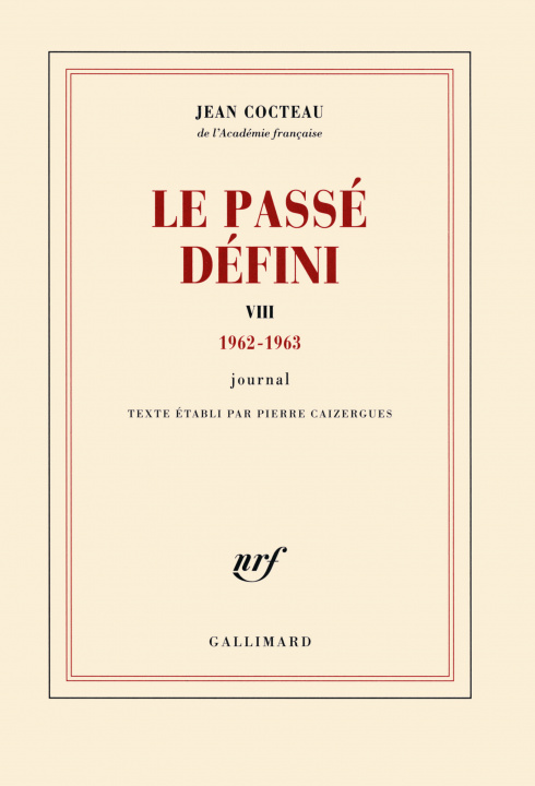 Kniha Le passe defini vol. 8 Cocteau