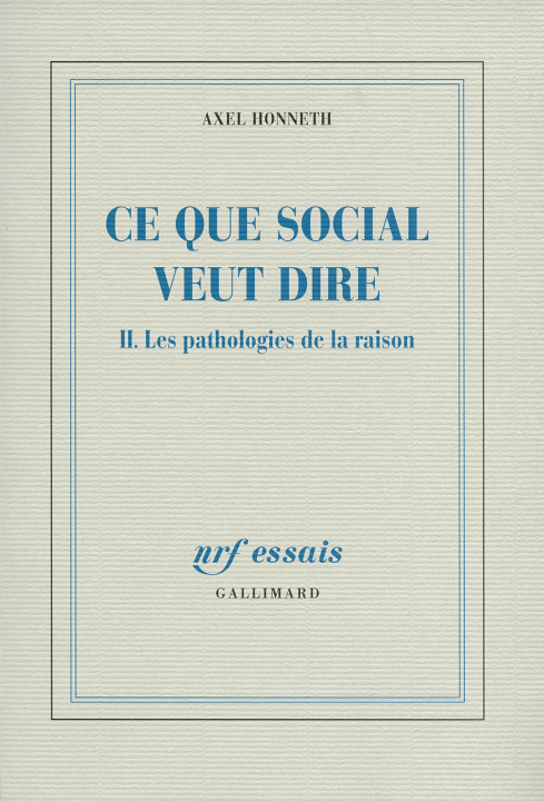Libro Ce que social veut dire Honneth