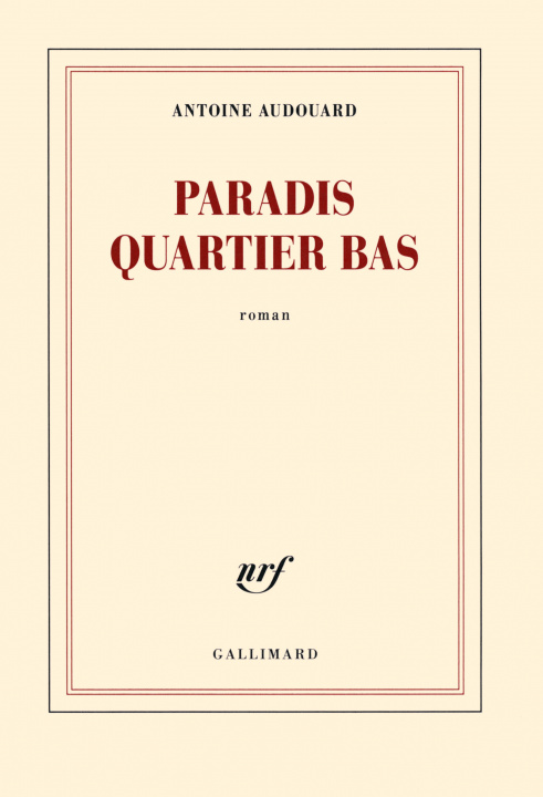 Knjiga Paradis quartier bas Audouard