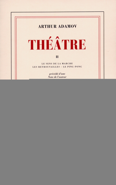 Buch Théâtre Adamov