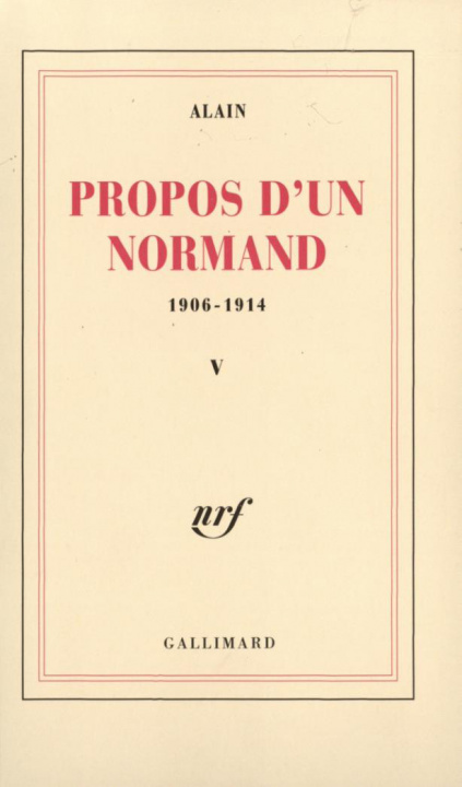 Knjiga Propos d'un Normand Alain