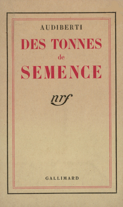 Book DES TONNES DE SEMENCE AUDIBERTI