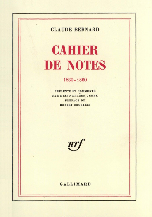 Knjiga Cahier de notes Bernard