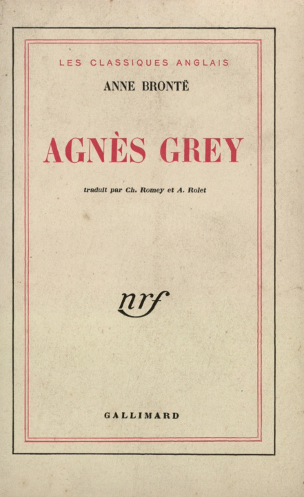 Kniha AGNES GREY BRONTE