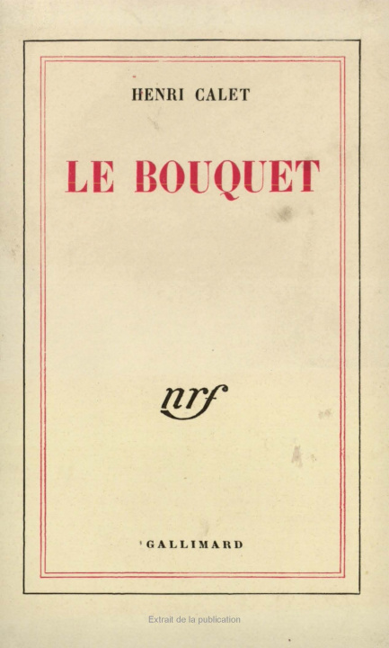 Kniha LE BOUQUET CALET
