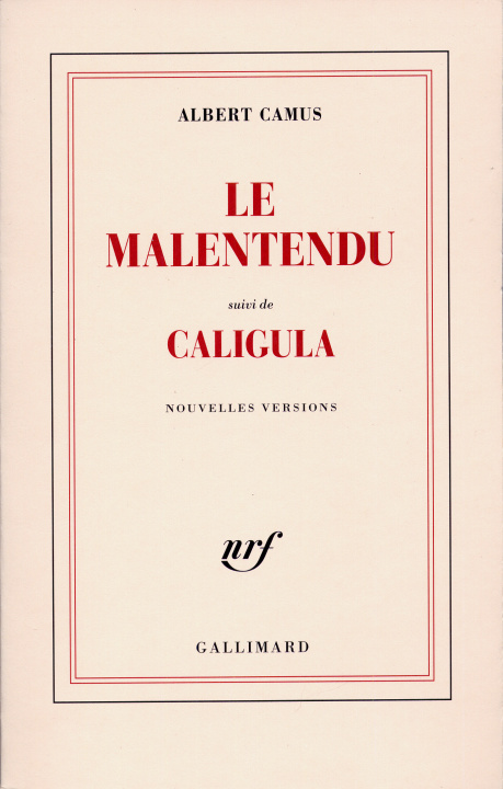 Carte Le Malentendu / Caligula Camus