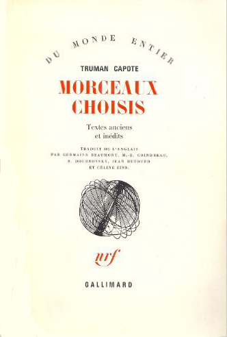 Book Morceaux choisis Capote