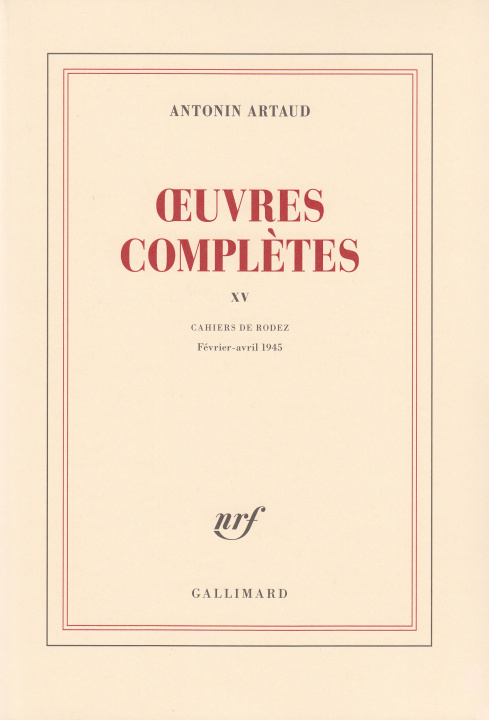 Knjiga Œuvres complètes Artaud