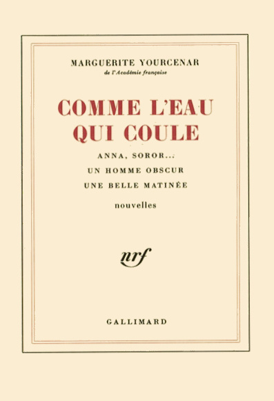 Kniha Comme l'eau qui coule Yourcenar