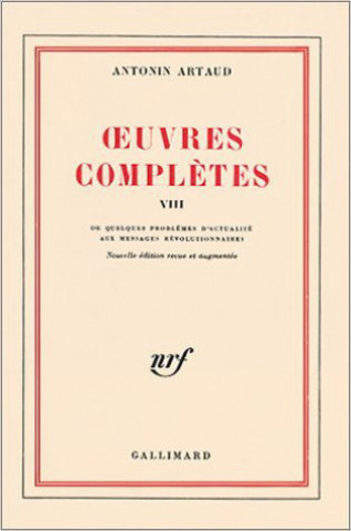 Book Œuvres complètes Artaud