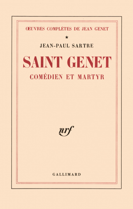 Kniha Saint Genet, comédien et martyr Sartre