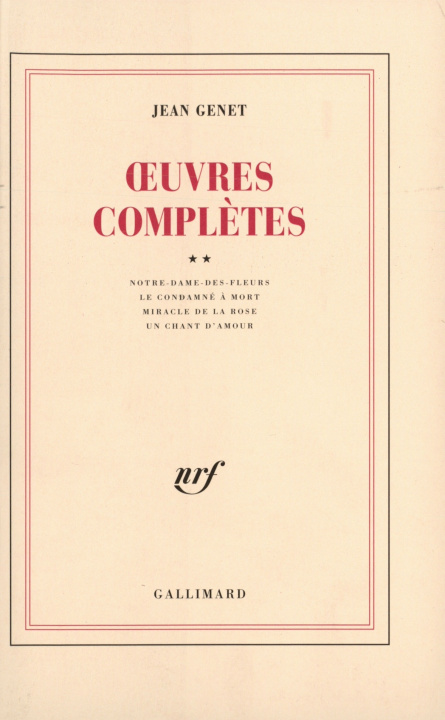 Knjiga Œuvres complètes Genet