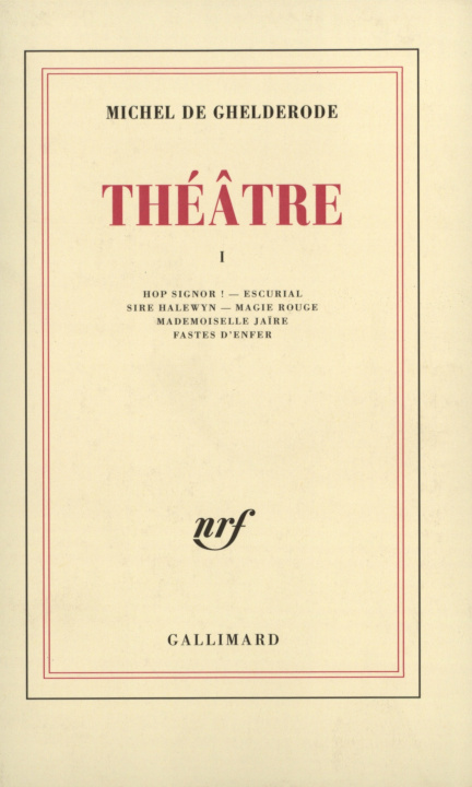 Buch Théâtre Ghelderode