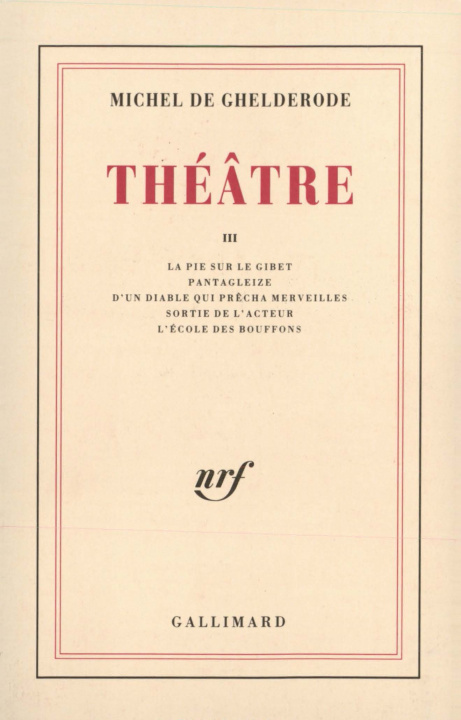 Knjiga Théâtre Ghelderode