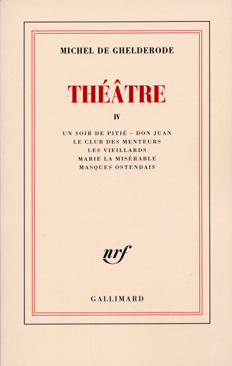 Livro Théâtre Ghelderode