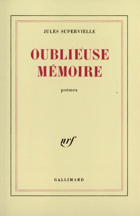 Libro Oublieuse mémoire Supervielle