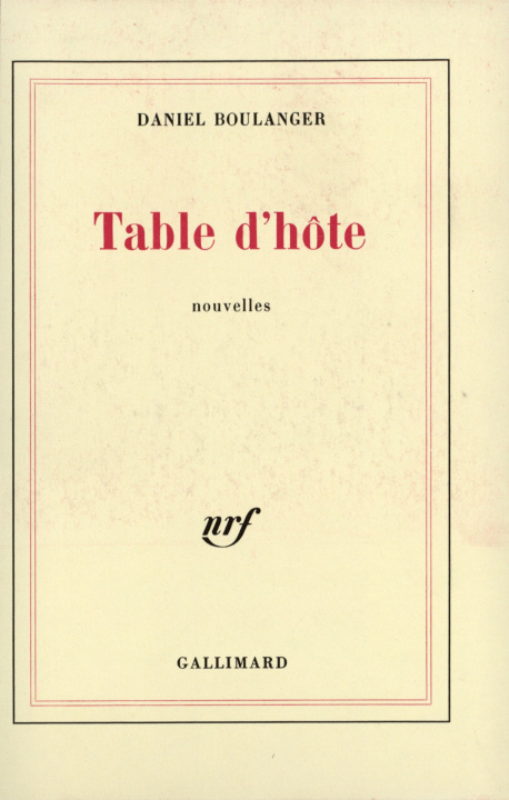 Knjiga Table d'hôte Boulanger