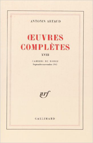 Carte Œuvres complètes Artaud