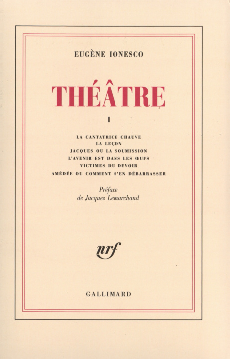 Book Théâtre Ionesco