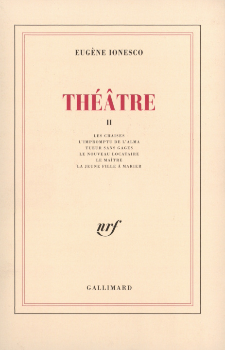 Kniha Theatre 2 Ionesco